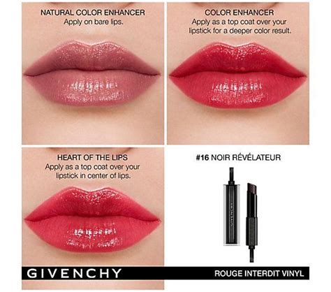 givenchy black lipstick|givenchy rouge interdit temptation lipstick.